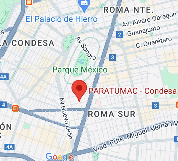 Mapa de ubicación de ParaTuMac en la Condesa, CDMX